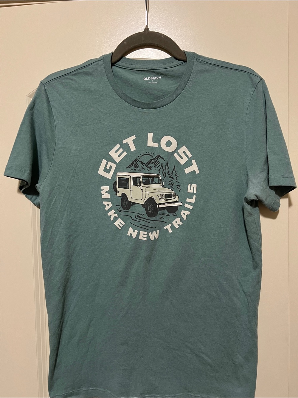 Old Navy Men's Teal Graphic Short-Sleeve Tee